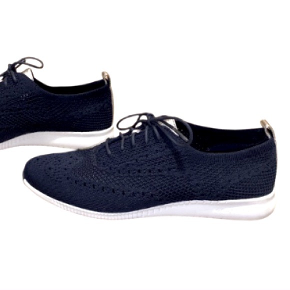 NEW Cole Haan 2.ZERØGRAND Stitchlite Wingtip Navy Oxfords - 8.5B - NWOT. - Picture 3 of 9